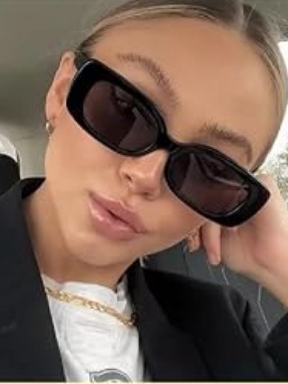 JASPIN Rectangle Sunglasses for Women Men Y2k Sun Glasses UV Protection